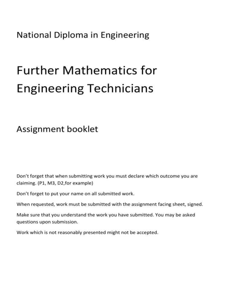 maths assignment book