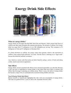 Energy Drink Side Effects Brochure