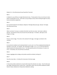 Module 13 One_dimensional Arrays PPT Transcript