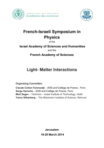 French-Israeli Symposium in Physics