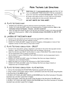 plate tectonic instructions