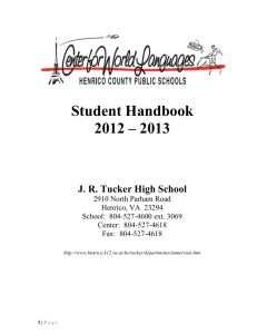 Student Handbook - Henrico County Public Schools