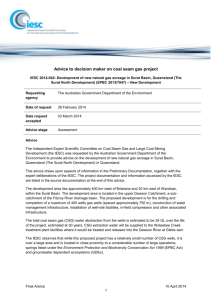 Development of new natural gas acreage in Surat Basin