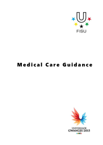 Medical-Care-Guidance - 2015 Gwangju Summer Universiade