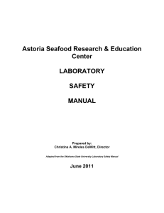 Laboratory Safety Manual - OSU Seafood Lab