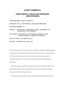 script number 83 symptomatic low blood pressure (one speaker)