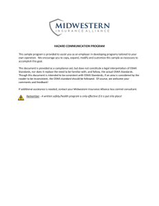 Hazard Communication Program - Midwestern Insurance Alliance