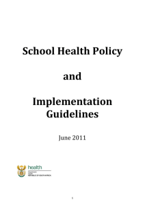 National School Health Policy and Implementation Guidelines