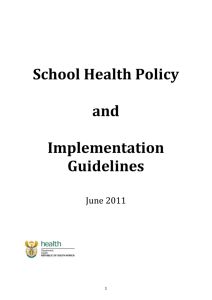 School Health Policy & Implementation Guidelines