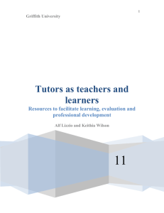 Tutors as Teachers and Learners ( DOCX 212k)