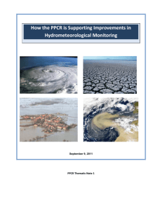 How the PPCR is Supporting Improvements in Hydrometeorological