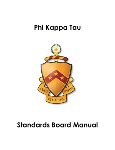 Standards Board Manual - Phi Kappa Tau Fraternity