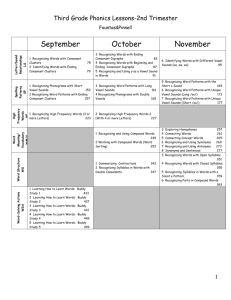 Third Grade Phonics Lessons