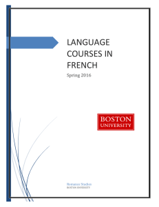 Advanced French classes – Spring 2016