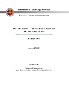 Accomplishments FY2015 - UTAIS Instructional