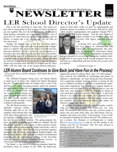 Fall 2014 Newsletter () - School of Labor & Employment