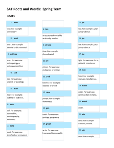 SAT Srping words and roots