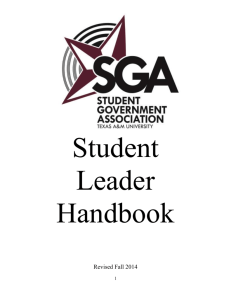 SGA Handbook Fall 2014