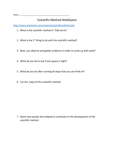 Scientific Method WebQuest