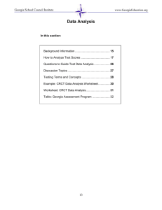 Data Analysis - GeorgiaEducation.org