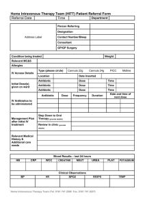 Home IV Therapy Referral Form