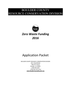 Zero Waste Funding Application Packet (Word)