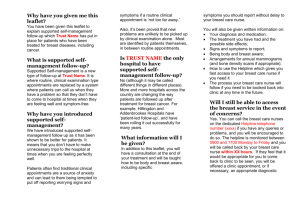 Patient Information Leaflet on Supported Self