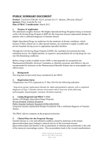 Public Summary Document (PSD) March 2012 PBAC Meeting
