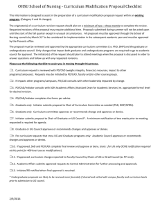 OHSU School of Nursing - Curriculum Modification Proposal Checklist