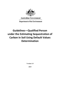 Guidelines*Qualified Person under the Estimating Sequestration of