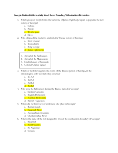 Georgia Studies Midterm study sheet threeanswers