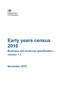 Early years census 2016: business and technical