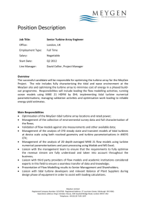 Position Description Job Title: Senior Turbine Array Engineer Office