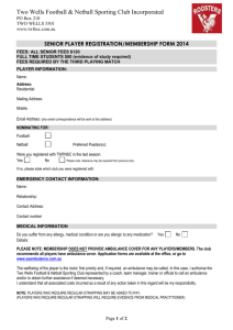 senior player registration/membership form 2014