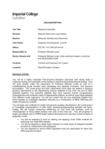 JOB DESCRIPTION Job Title: Research Associate Division: National