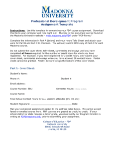 Professional Development Program Assignment Template