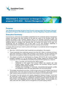 Attachment 2: Submission on Energex`s regulatory proposal 2015