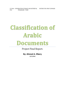 Classification of Arabic Documents