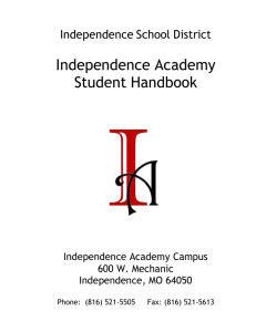Student Handbook - ISD Sites - Independence School District