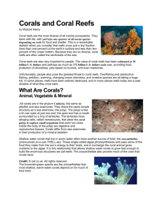 Corals and Coral Reefs_Article for Homework_2014