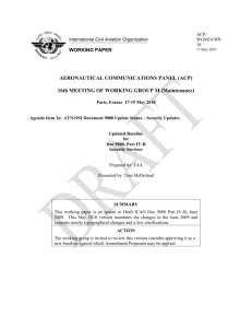 Updated Baseline for Doc 9880, Part IV-B Security Services