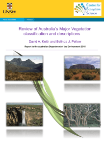 Review of Australia`s Major Vegetation classification and descriptions