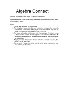Game Algebra Connect