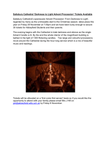 Salisbury Cathedral `Darkness to Light Advent Procession` Tickets