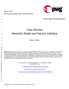 Copy Service Semantic Model and Service Interface