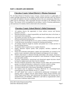 Cherokee County School District`s Mission Statement
