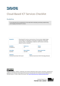 Cloud-Based ICT Services Checklist