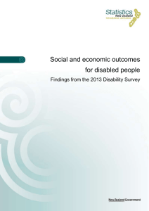 Social and economic outcomes for disabled people