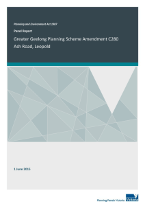 C280 Panel Report - City of Greater Geelong