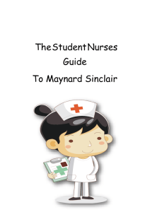 The Student Nurses Guide To Maynard Sinclair